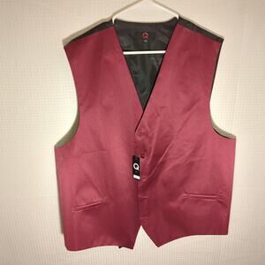 Brand Q Burgundy Satin Vest 3XL Formalwear Prom Wedding Dress Vest NWT